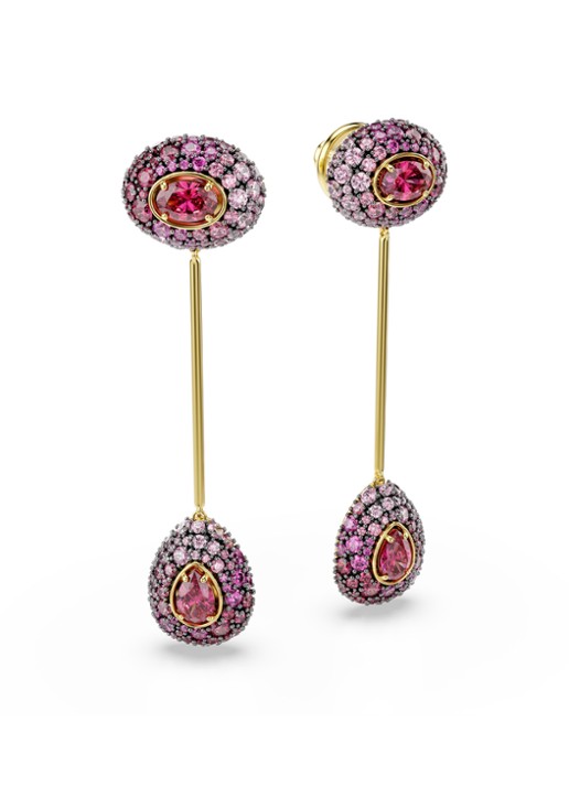 Swarovski Dames Sublima oorstekers verguld in de kleur Rood