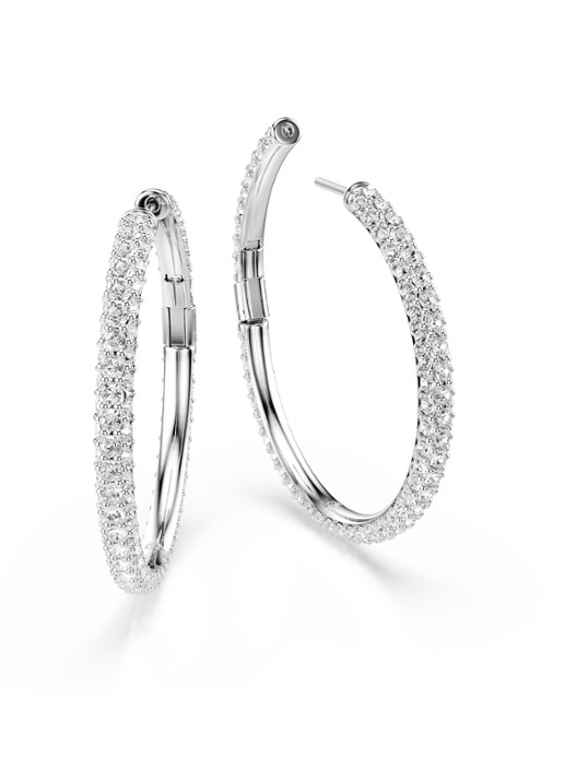 Swarovski Dames Dextera oorringen met kristal in de kleur Zilver