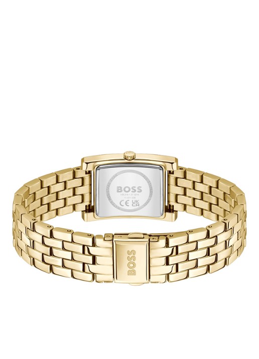 BOSS Dames Lucy horloge HB1502785 in de kleur Goud, maat: 17 maat