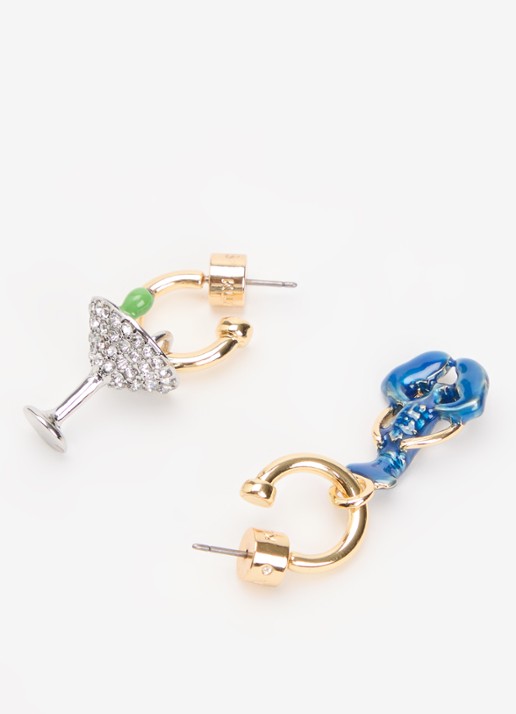Kurt Geiger Dames Novelty oorstekers met hanger