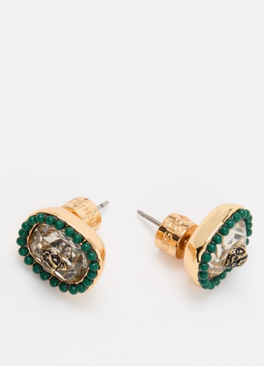 Kurt Geiger Dames Sloane oorstekers met kristal in de kleur Goud, maat: NOSZ