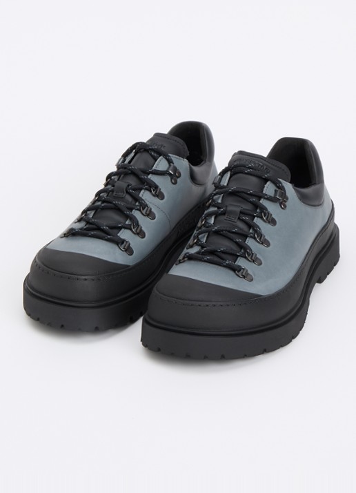Birkenstock Heren Prescott Low veterschoen van leer in de kleur Grijs, maat: 46