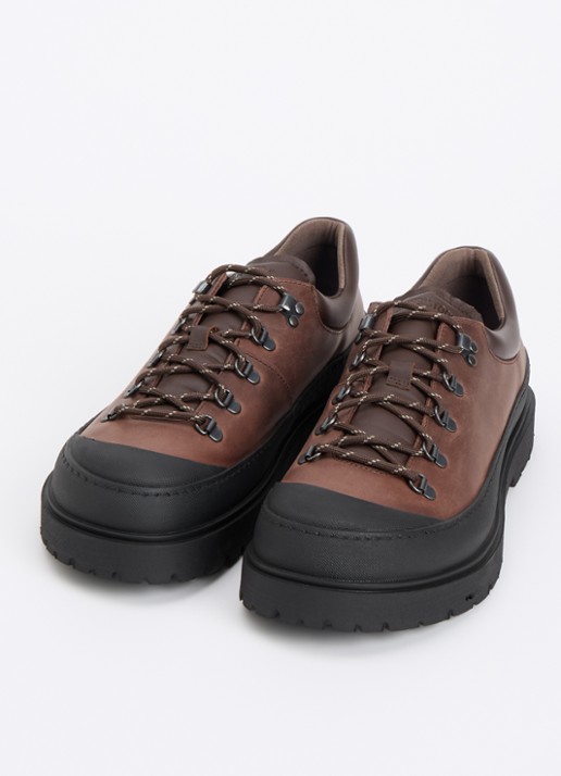Birkenstock Heren Prescott Low veterschoen van leer in de kleur Bruin, maat: 44