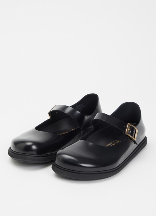 Birkenstock Dames Narrow Fit Mantova ballerina van lakleer in de kleur Zwart, maat: 41