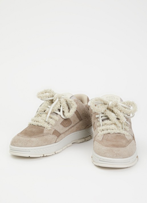 Axel Arigato Heren Area Lo Label sneaker van leer van suède in de kleur Taupe, maat: 45