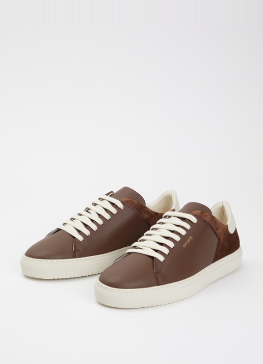 Axel Arigato Heren Clean 90 Split sneaker van leer met details van suède in de kleur Hazelnootbruin, maat: 44