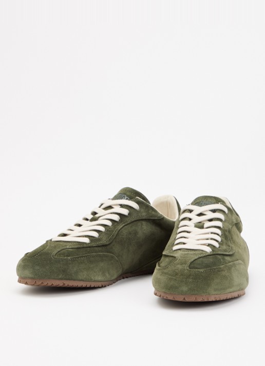 Axel Arigato Heren Daze Runner sneaker van suède in de kleur Donkerkhaki, maat: 43