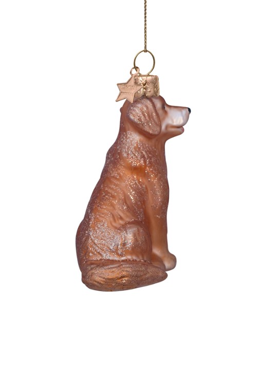 Vondels Golden Retriever kersthanger 9 cm Goud - Deal
