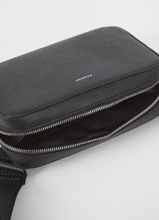 Sandro Heren Crossbodytas met logo en verstelbare schouderriem in de kleur Zwart