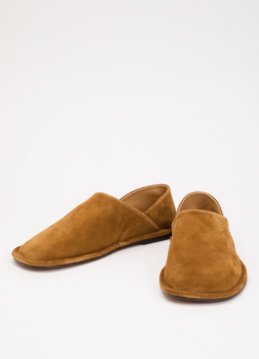 Sandro Heren Instapper van suède in de kleur Cognac