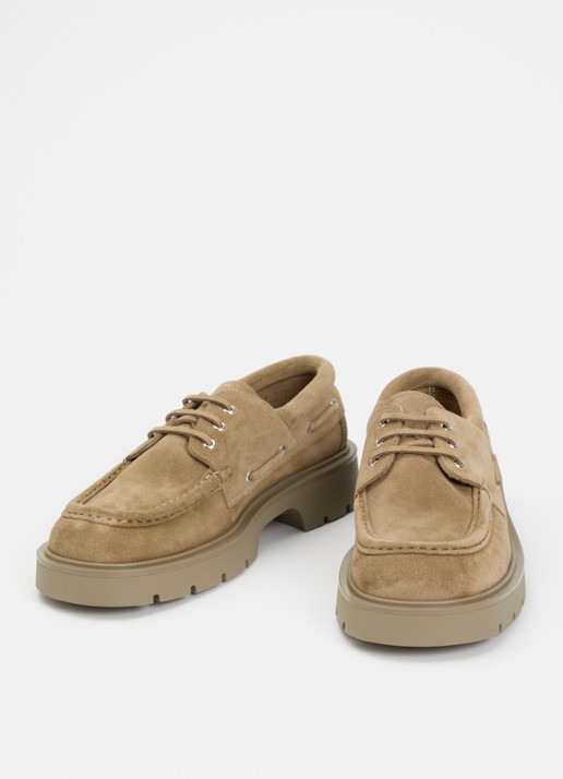 Sandro Heren Bootschoen van suède in de kleur Lichtbruin