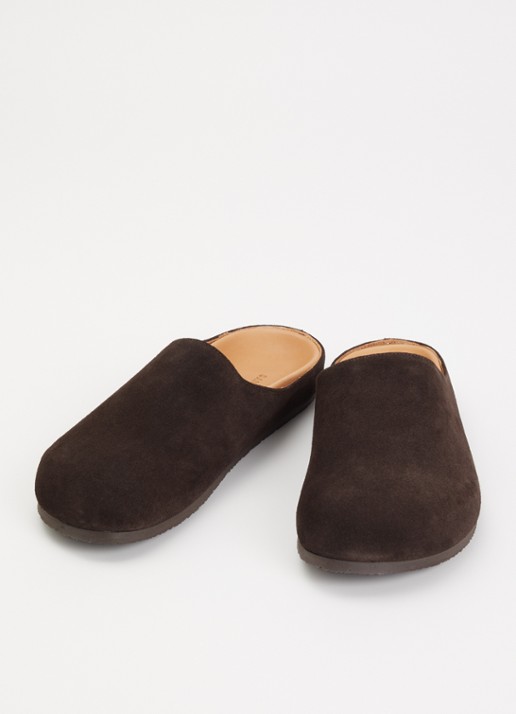 Sandro Heren Split muiltje van suède in de kleur Chocolate / Bruin