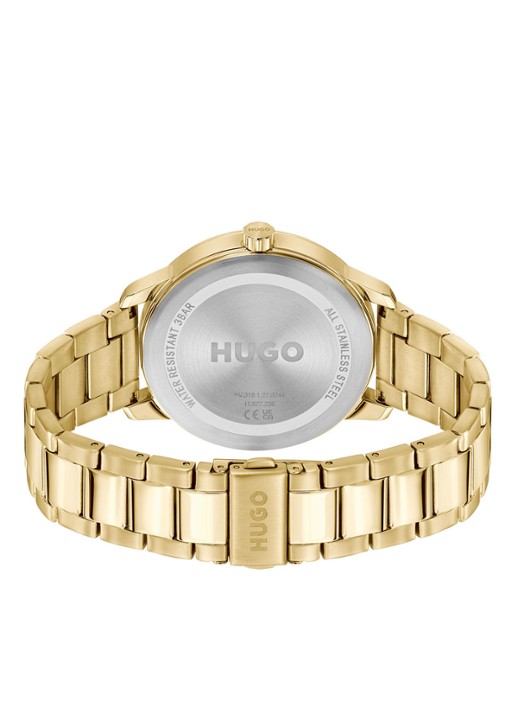 HUGO Heren Stamp Multi horloge HU1530385 in de kleur Goud, maat: ns