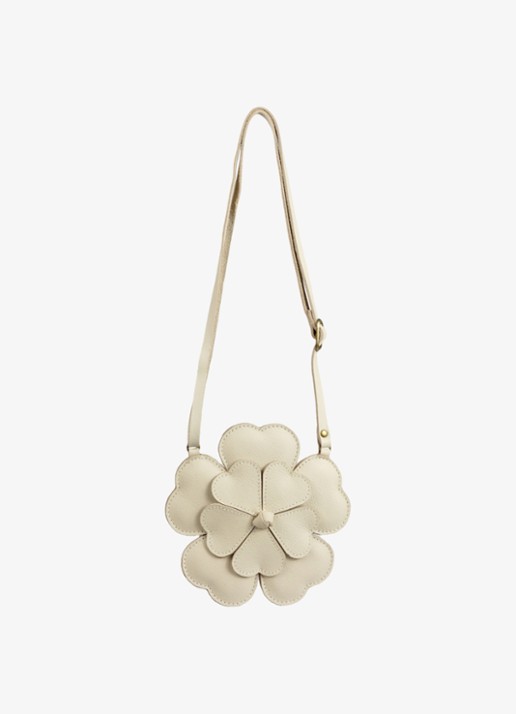 Donsje Amsterdam Toto White Buttercup schoudertas van leer