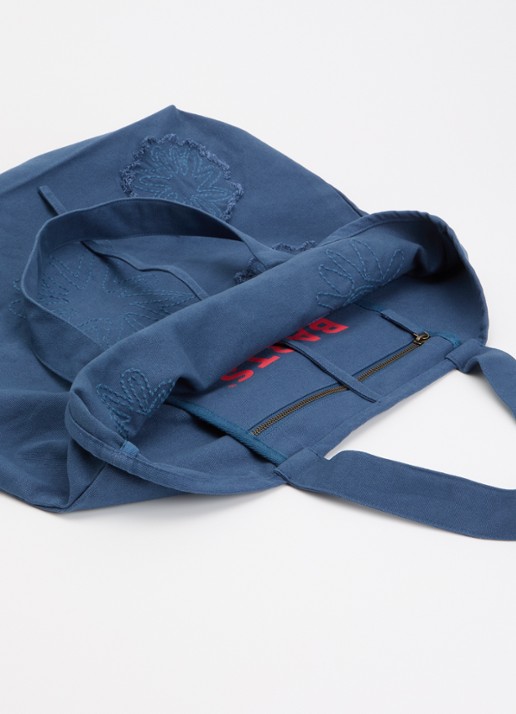 Barts Dames Dieuw shopper van canvas in de kleur Staalblauw, maat: ONE SIZE
