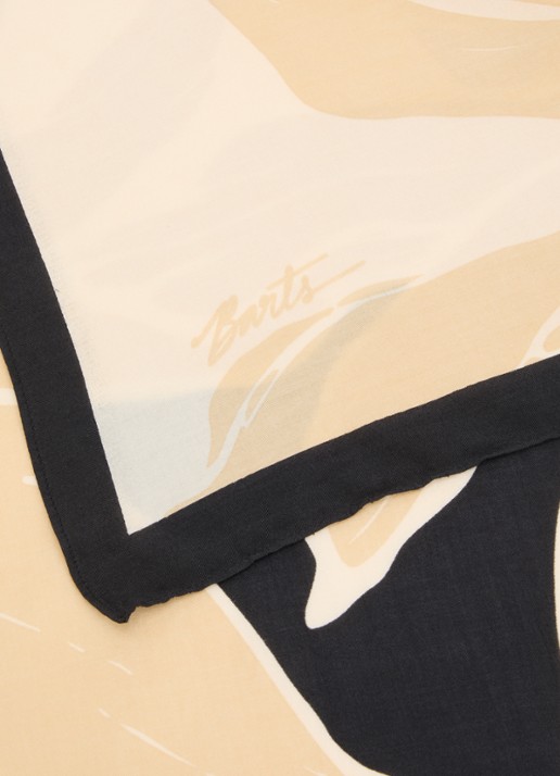 Barts Dames Leylaf sjaal met print 62 x 62 cm in de kleur Beige, maat: ONE SIZE