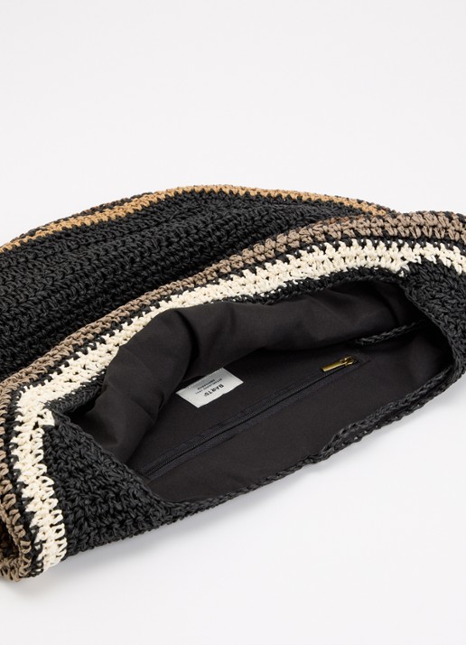 Barts Dames Saunteer handtas van stro in de kleur Zwart, maat: ONE SIZE