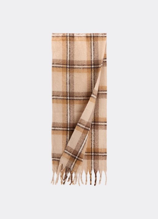 Barts Dames Lorianti sjaal met ruitdessin 200 x 40 cm in de kleur Lichtbruin, maat: ONE SIZE