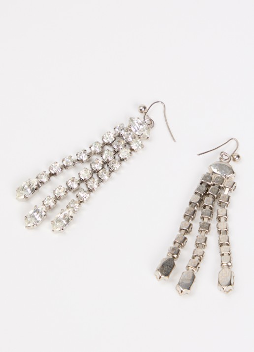 Kroonjuweeltjes Dames Marquise Kristal Drop oorhangers verilverd in de kleur Zilver, maat: OS