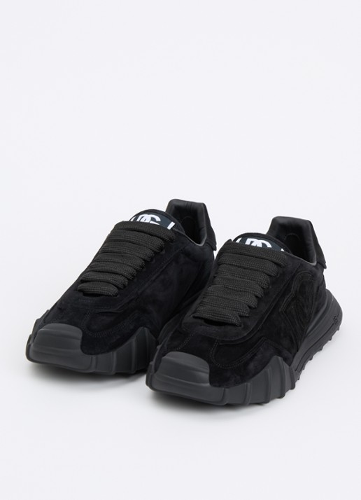 Dolce & Gabbana Heren Athletic sneakers van kalfssuède in de kleur Zwart, maat: 45