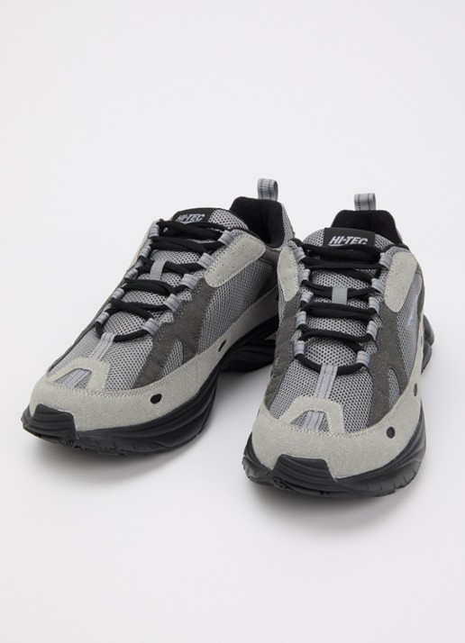 Hi-Tec Heren Adv Racer sneaker met suède details in de kleur Donkergrijs, maat: 45,5
