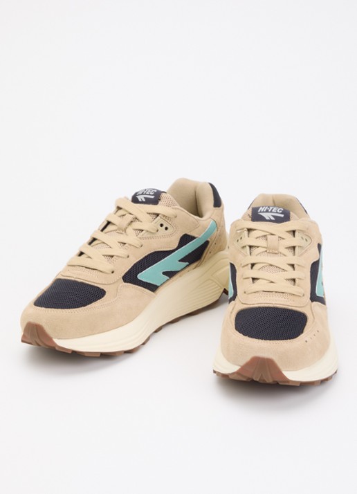 Hi-Tec Heren HTS Shadow RGS sneaker van suède met mesh details in de kleur Zand, maat: 42