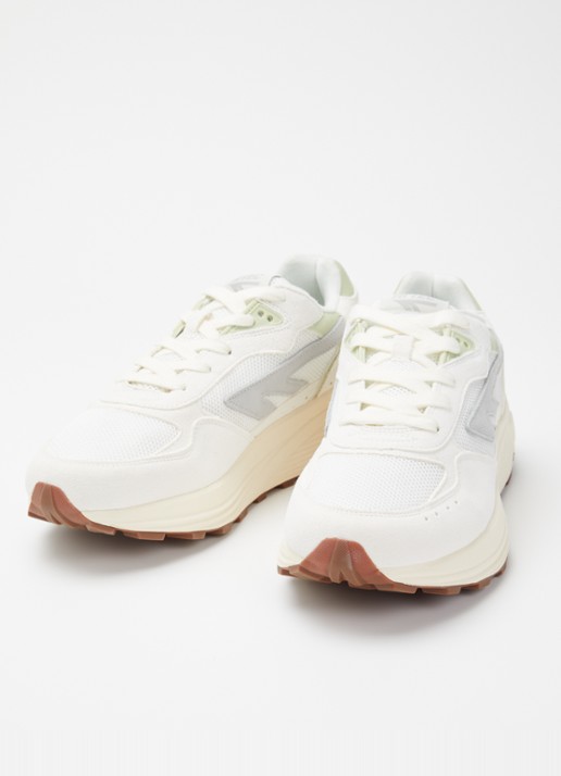 Hi-Tec Heren Sneaker van suède met logo in de kleur Ivoor, maat: 46