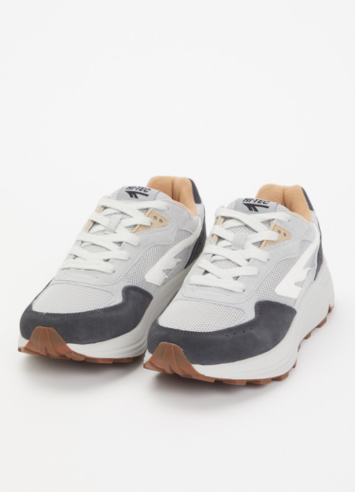 Hi-Tec Heren HTS shadow RGS sneaker van mesh met suède details in de kleur Lichtgrijs, maat: 41