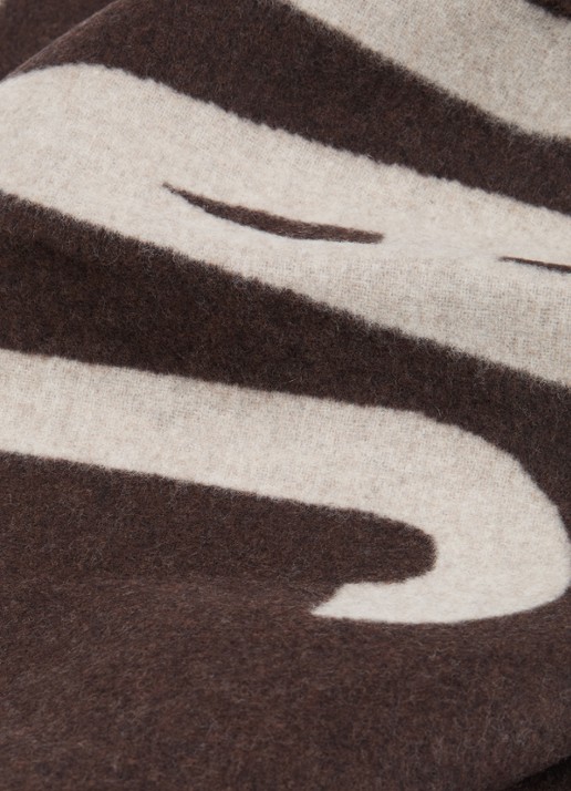 Jacquemus Heren Sjaal van wol met logoprint 200 x 35 cm in de kleur Bruin, maat: OS