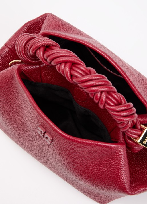 Ganni Dames Bou Small handtas met logo in de kleur Rood, maat: 1MAAT