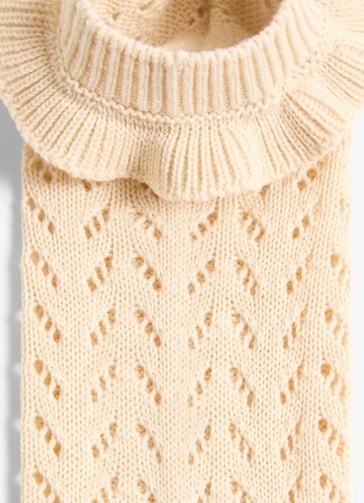 Valentino Garavani Dames Sokken met opengebreid dessin in de kleur Creme