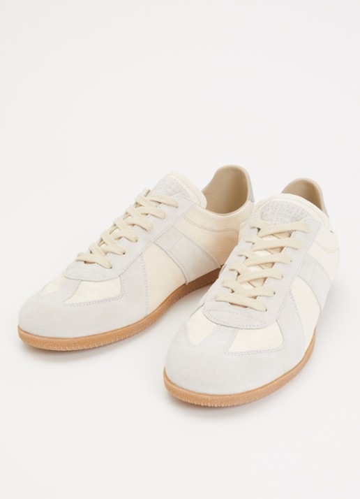 Maison Margiela Heren Replica sneaker van kalfsleur met details van suède in de kleur Creme, maat: 44