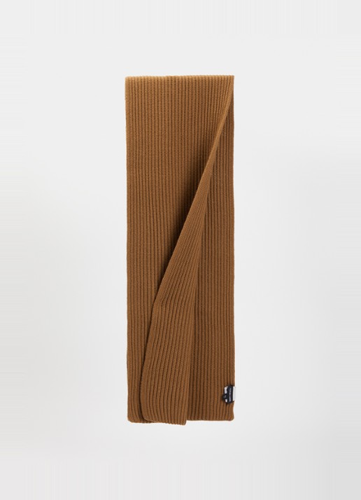 Canada Goose Heren Ribgebreide sjaal in kasjmierblend 195 x 30 cm in de kleur Cognac, maat: OS