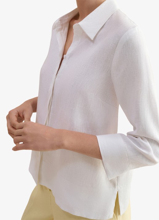 Hobbs Dames Nita blouse van linnen in de kleur Wit