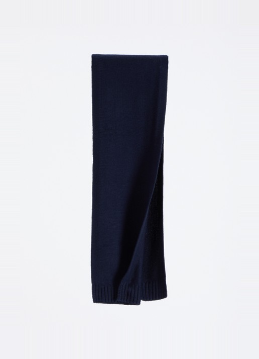 Ralph Lauren Meisjes Sjaal van wol met logo in de kleur Donkerblauw, maat: S/M=140
