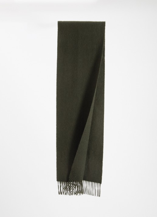 Barbour Dames Sjaal van lamswol 25 x 180 cm in de kleur Bronsgroen, maat: OS
