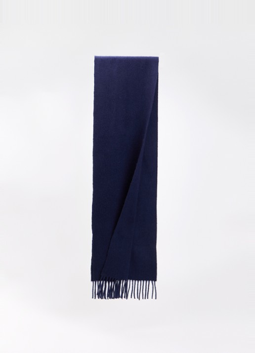 Barbour Dames Sjaal van lamswol 25 x 180 cm in de kleur Donkerblauw, maat: OS