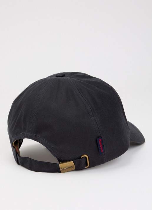 Barbour Heren Wax pet met logoborduring in de kleur Donkerblauw, maat: OS