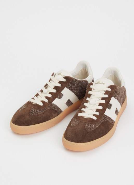 Hogan Heren Cool sneaker van suède in de kleur Bruin, maat: 43