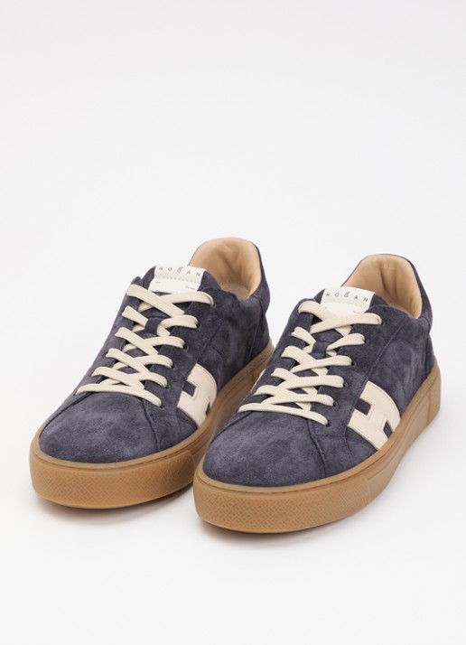 Hogan Heren H705 sneaker van suède in de kleur Donkerblauw, maat: 42