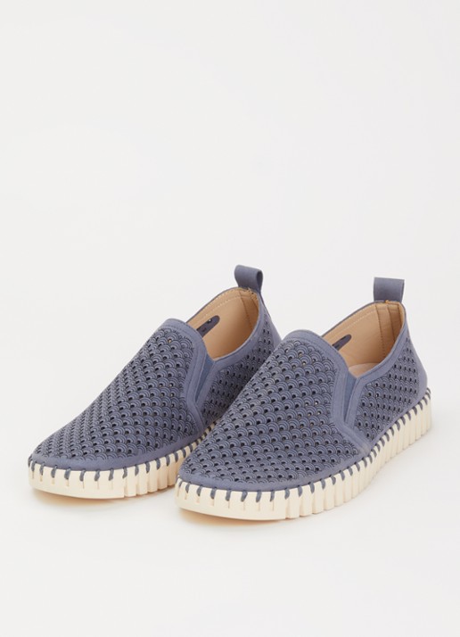 Ilse Jacobsen Heren Tulip slip-on met cut-out detail in de kleur Petrol