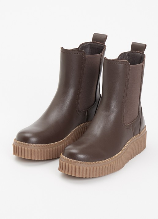 Ilse Jacobsen Heren Calira05 chelsea boot van leer in de kleur Bruin