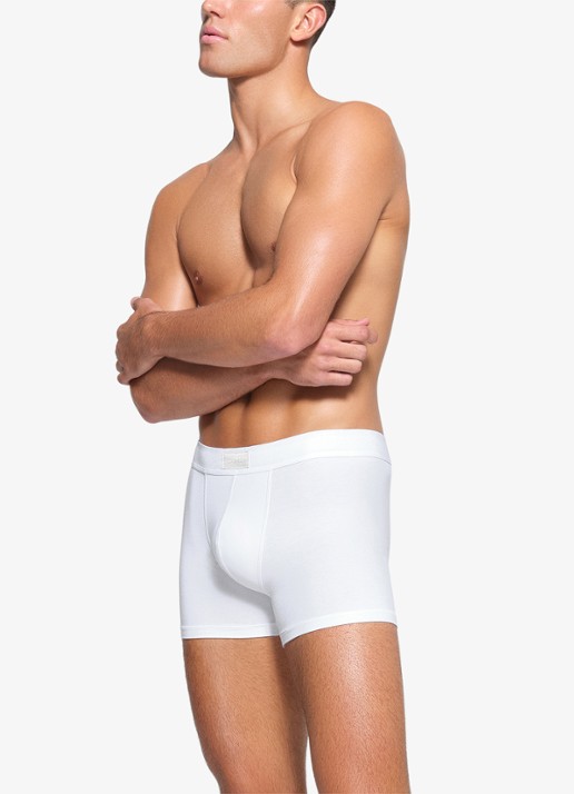 SKIMS Heren Skims Cotton 3" boxershorts in 3-pack in de kleur Wit, maat: S
