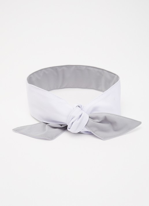 BOSS Dames Gyanluc tennis haarband met logo in de kleur Wit