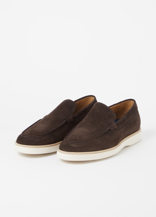 Giorgio Heren Loafer van suéde in de kleur Donkerbruin, maat: 44