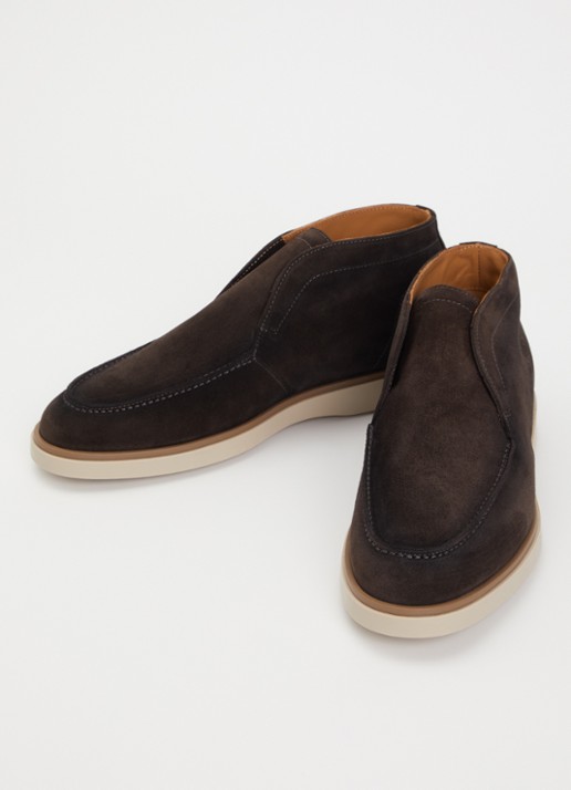 Giorgio Heren Slip-on van suède in de kleur Donkerbruin, maat: 42