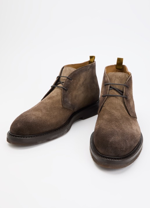 Giorgio Heren Veterboot van suède in de kleur Taupe, maat: 42