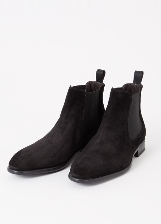 Giorgio Heren Chelsea boot van suède in de kleur Zwart, maat: 45
