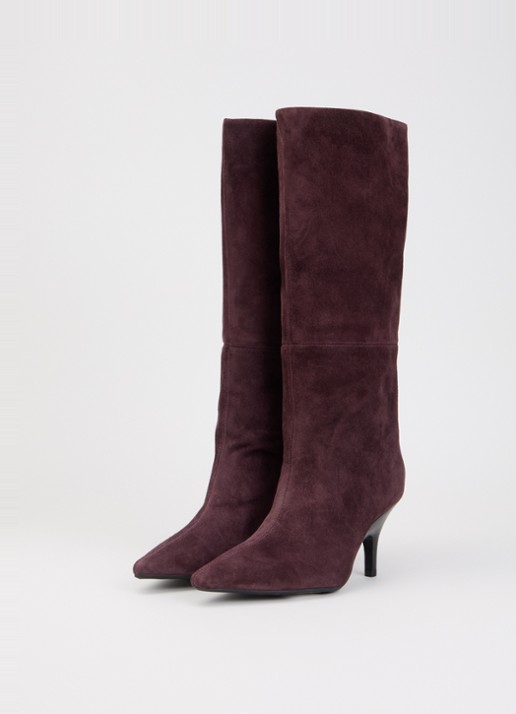 Sofie Schnoor Dames Florinasw laars van suède in de kleur Aubergine