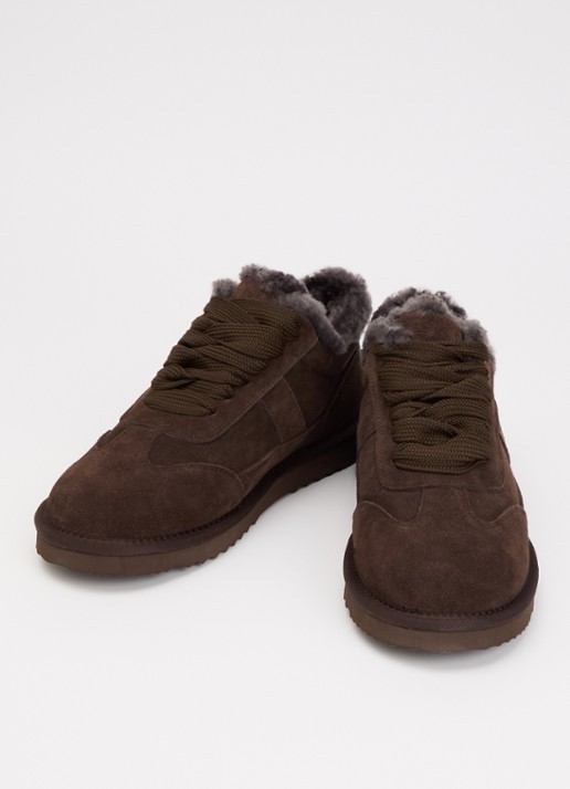 Sofie Schnoor Dames Dictiesy sneaker van suède in de kleur Donkerbruin